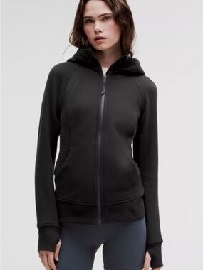 Lululemon and Pure Barre Black Scuba Full Zip size 8